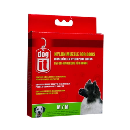 Dogit Nylon Dog Muzzle Black M 6in