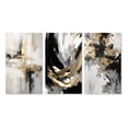 thumbnail image 2 of Designart "Essential Bliss Minimalist Gold Abstract Painting" Abstract Painting Wall Art Set Of 3 - Modern Gold Canvas Set For Living Room Decor, 2 of 6