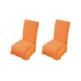 thumbnail image 2 of Fundas elásticas para sillas de comedor con estampado de pata de gato | Pack de 2 fundas de franela jacquard elástica para asiento y respaldo | Fundas lavables para sillas para todo tipo de clima,, 2 of 6
