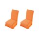 thumbnail image 2 of Juego de fundas de silla de punto en dos packs, franela Cats Paw Jacquard, asiento y respaldo con contorno completo de 360°, falda con volantes, corbatas, sillón de comedor para todas las estaciones, 2 of 6