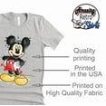 thumbnail image 3 of Watercolor Mickey Minnie Mouse Graphic Design Casual Short Sleeve Unisex Shirt (Mickey-Gray-2X Large), 3 of 6