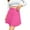 Hot Pink, variant on Short Skirt Pleated High A Line Midi Skirt For Waistband Fall Winter Knit Skirt With Stretch Comfort And Classic Pleats