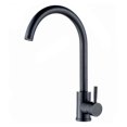 thumbnail image 1 of Matte Black 7 Shape High Arc Hot And Cold Kitchen Tap Single Level Stainless Steel Kitchen Sink Faucet, 1 of 5