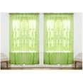 thumbnail image 2 of 55" inch x 84" inch Sheer Curtains Window Voile Panels, Set of 4 Lime Green, 2 of 6