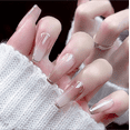 thumbnail image 5 of YTTAL French V Tip Press On Nails, Long Square Fake Nails, Buy 2 Get 1 Free, Reusable Black White False Nails Kit with Jelly Glue & Nail File, 5 of 12