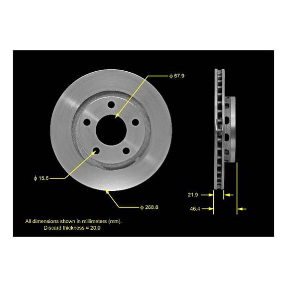 Bendix Premium Drum And Rotor Disc Brake Rotor P/N:Prt5573 Fits select: 2000-2003 AUDI A8
