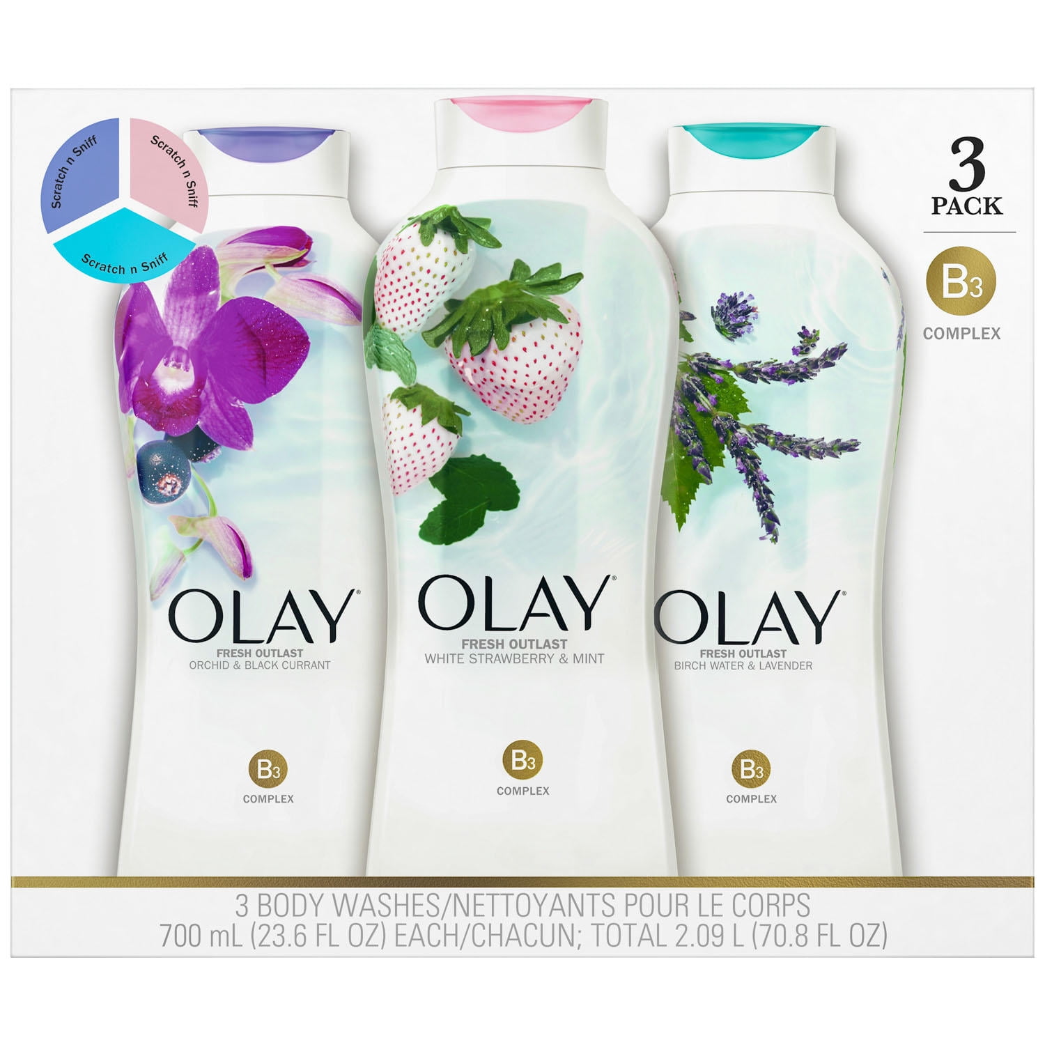 Olay Fresh Outlast Body Wash (23.6 Fl. Oz., 3 Pk.)