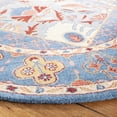 thumbnail image 3 of SAFAVIEH Antiquity Harland Floral Bordered Wool Area Rug, Blue/Red, 6' x 6' Round, 3 of 7