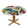 thumbnail image 3 of Patifu Butterflies Pattern Round Tablecloth Stain-Resistant & Washable 100% Polyester Great for Home Kitchen/Parties/Holiday Dinner 38"-42, 3 of 8