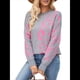 thumbnail image 2 of Suéter de Larga para Mujer, Suéter Informal de Otoño con Cuello Redondo, Jersey de Punto con Estampado de Leopardo, y Holgado. Gris L, 2 of 10