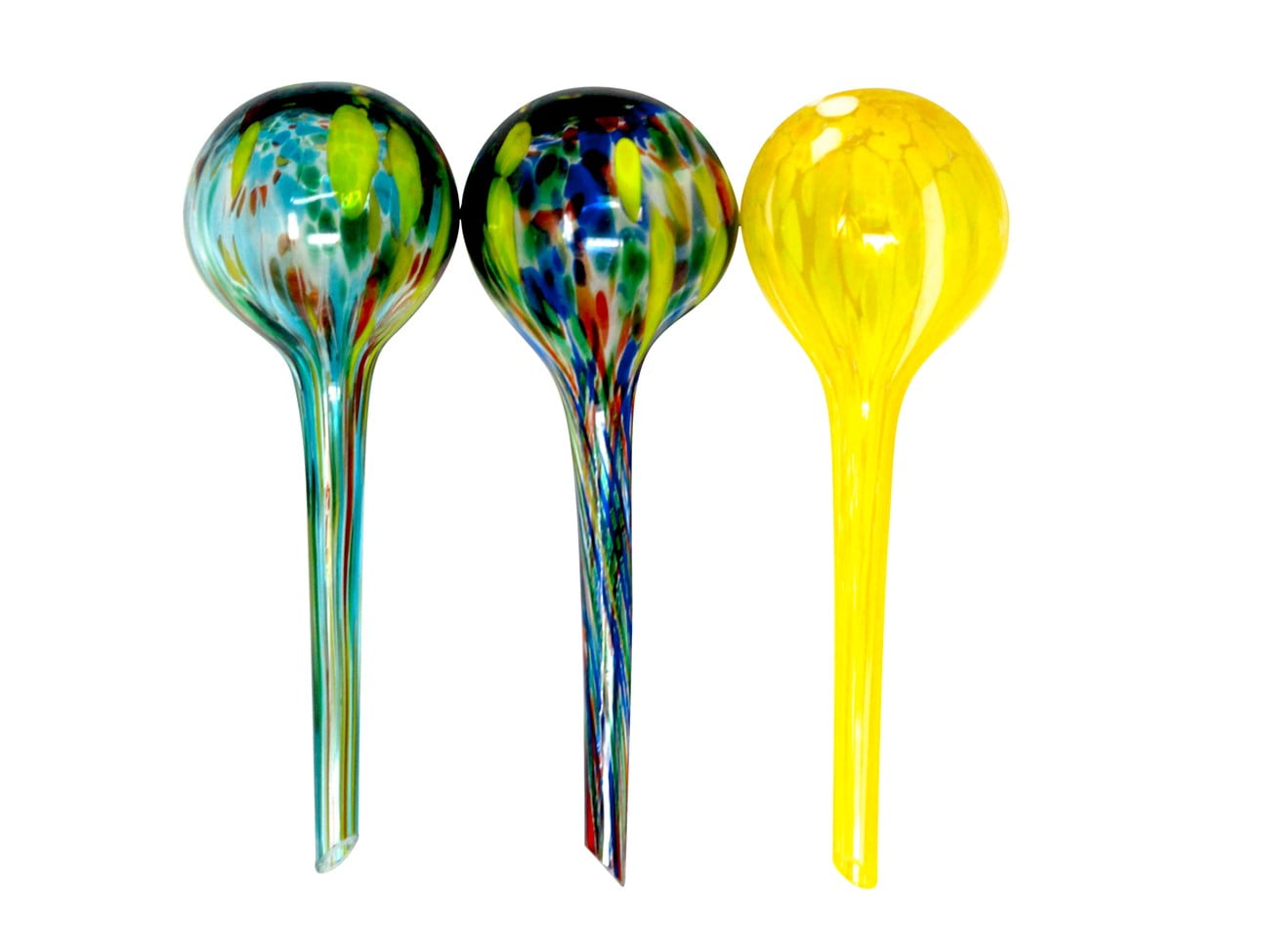 8" Aqua Glass Self Watering Globes 3 Pack By Lilac Lane Home