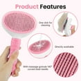 thumbnail image 3 of Jewyow Ultimate Deshedding Brush for Cats & Dogs - Gentle on Skin, Reduces Shedding for Puppies & Kittens,Pink, 3 of 7