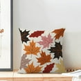 thumbnail image 3 of Fall Pillow Covers 18x18 Set of 2, Maple Leaf Pattern Fall Decorative Throw Pillows Linen Autumn Thanksgiving Decorations Farmhouse Cushion Pillow Covers for Sofa Couch Outdoor Decor, 3 of 6