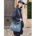 thumbnail image 2 of Denim Hobo Tote Bag for Women Large Casual Crossbody Jean Shoulder Purse Blue, 2 of 6