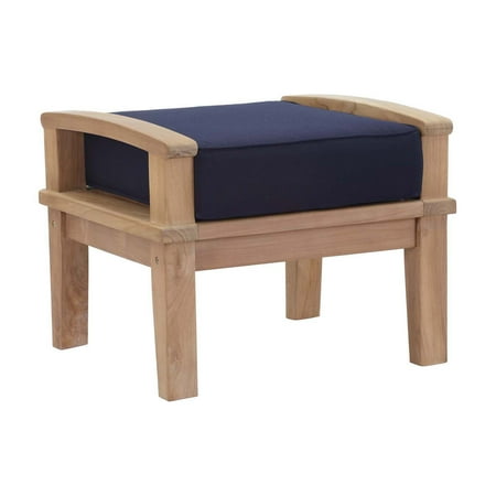 Modway Marina Outdoor Patio Teak Ottoman, Multiple Colors