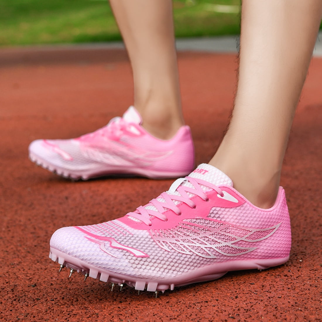 ChiVerve Track and Field Shoes for Men Women 8 Spikes Boys and Girls Kids Running Racing Shoes