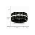 thumbnail image 6 of Stainless Steel Brushed and Polished Black IP CZ Ring Size: 6; for Adults and Teens; for Women and Men, 6 of 6