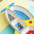 thumbnail image 3 of Bamboo Fiber Children's Tableware Set Spoon Fork Plate Three-piece Set Baby Dining Plate Children's Rice Bowl (Red)3head, 3 of 6