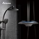 thumbnail image 2 of Luxury golden brass shower system with constant temperature design, dual control of cold and hot, 3-function bathroom faucet My Lux Decor Round, 2 of 12