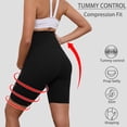 thumbnail image 4 of DDLUYY Women's Plus Size Butterluxe Tummy Control High Waist Yoga Shorts Workout Athletic Biker Shorts with Pockets 3-Pack, 4 of 6
