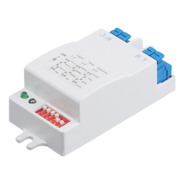 Contrôleur de Capteur Radar Micro-Ondes 5.8GHz 5-8m Induction Corps Humain AC220-240V Capteur de Lumière LED