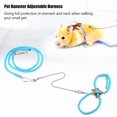 thumbnail image 3 of HUGFEGWE Harnais Ajustable pour Hamster de Compagnie Laisse d'Entraînement pour Petit Rat Souris avec Clochette Détectrice (Bleu) CJB91-121473, 3 of 9