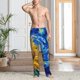 thumbnail image 2 of Fotbe Whimsical Sunflowers Night Sky Pantalones de Pijama para Hombre, Pantalones de Dormir, Pantalones de Casa con Cintura Ajustable y Bolsillos-XX-Large, 2 of 6