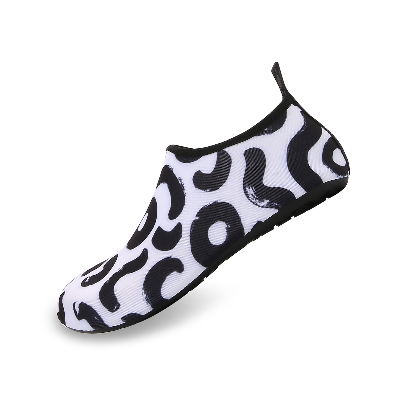 Men and Women a Slip On Barefoot Quick-Dry Beach Aqua Yoga Water Shoes (Oreo/Black White, 11.5-12.5 Men)