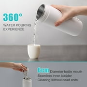 Pinkiou Portable Electric Kettle Water Boiler, 400ml Travel Kettle 304 Stainless Steel Mini Electric Warmer with Auto Shut off & Fast Boil 3-in-1 Portable Tea Kettle Travel Water Boiler/Heater, White