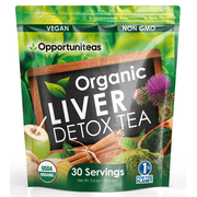 Opportuniteas - Organic Liver Detox & Cleanse Tea Powder, Matcha Green Tea, 30 Servings