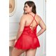 thumbnail image 1 of ABPHQTO Lencería babydoll de talla grande para el día de San Valentín roja para mujer, 1 of 5