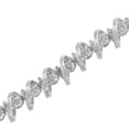thumbnail image 3 of .925 Sterling Silver 1/4 cttw Miracle Set Diamond S Curve Link Bracelet (I-J Color, I3 Clarity) -7", 3 of 8