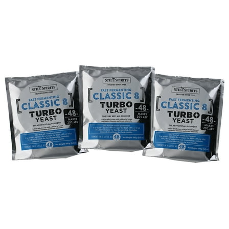 3x Still Spirits Classic 8 Urea Turbo Yeast (US/UK/CAN Only) 20% ABV