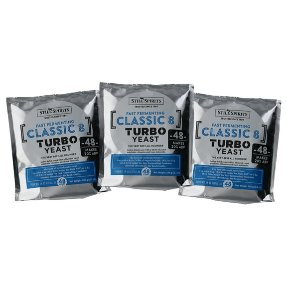 3x Still Spirits Classic 8 Urea Turbo Yeast (US/UK/CAN Only) 20% ABV