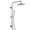 Chrome, variant on sumerain Retrofit Rain Shower Heads System with 9 Inch Shower Head 2.5GPM, Brass Handheld Shower, Slide Bar with Adjustable Holder, Brass Diverter and Shower Hose, Chrome Finish