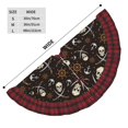 thumbnail image 3 of Kdxio Pirate Skulls Print Christmas Tree Skirt Christmas Xmas Tree Skirts Mat for New Year Holiday Christmas Party Decorations-30", 3 of 6