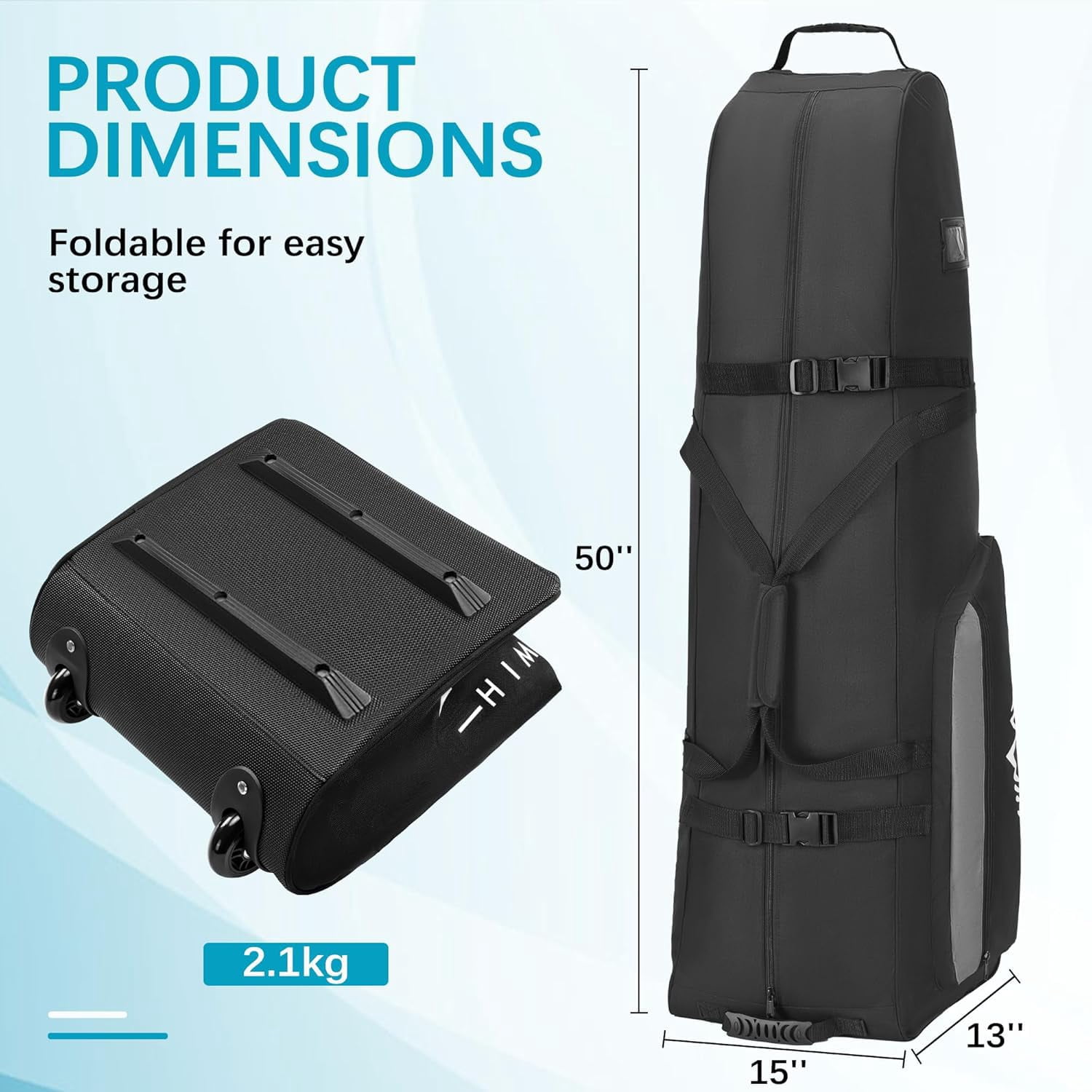 Soft-sided Golf Travel Bag With Wheels - Heavy Duty 600d Polyester Oxford Wear-resistant  Excellent Zipper Universal Size