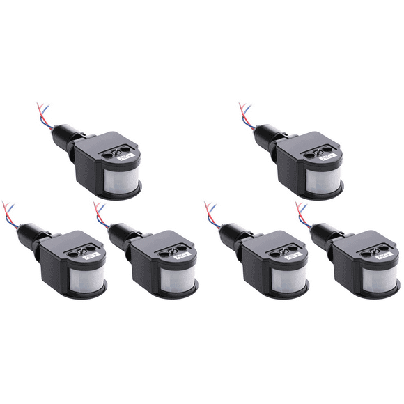 6 Pcs Black Motion Detectors Motion Sensor Light Switch Outdoor Pir Direct Current 12V Motion Sensor Pir Sensor