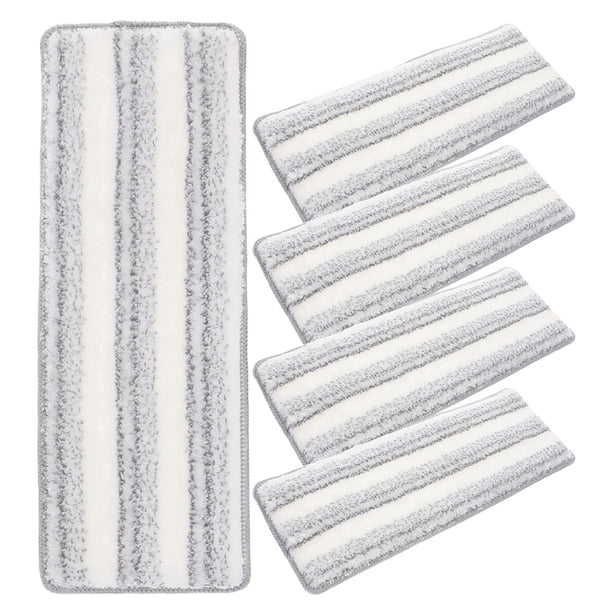 GOOHOCHY 5 almohadillas de repuesto lavables para fregona, cabezales de microfibra reutilizables, almohadillas de repuesto para fregona exprimible para limpieza de pisos húmedos y secos.