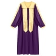 thumbnail image 5 of TSSOE Unisex Matte Choir Robe Adults V-neck Long Sleeve Graduation Gown Judge Robe Purple M, 5 of 7