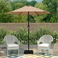thumbnail image 2 of Abble 7.5ft Patio Umbrella with Crank Outdoor Market Umbrella with 6 Ribs for Garden Deck Backyard Pool, Tan, 2 of 6