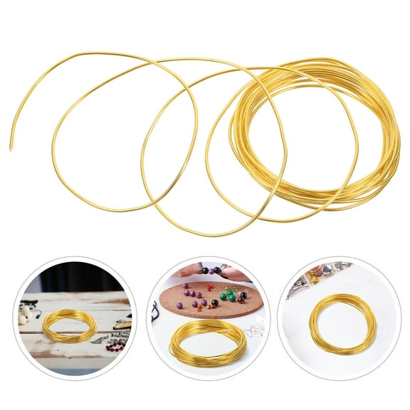 KONTONTY 5 Meters Aluminum Wire Flexible Bendable Metal Wire for DIY Jewelry Crafting Sculpting Handmade Art Projects Yellow