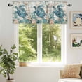 thumbnail image 6 of Ocean Turtle Valances for Windows, 42 x 12in, Retro Coral Starfish Anchor Coastal Wood Rod Pocket Kitchen Valance Curtain Light Filtering Window Treatments for Living Room Bedroom, 1 Panel, 6 of 7