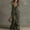 Army Green, variant on Morttic Women's V-Neck Ruffle Camisole Dress – Irregular Hem Bohemian Sleeveless Solid Color Vacation Maxi Dress Navy Blue,M