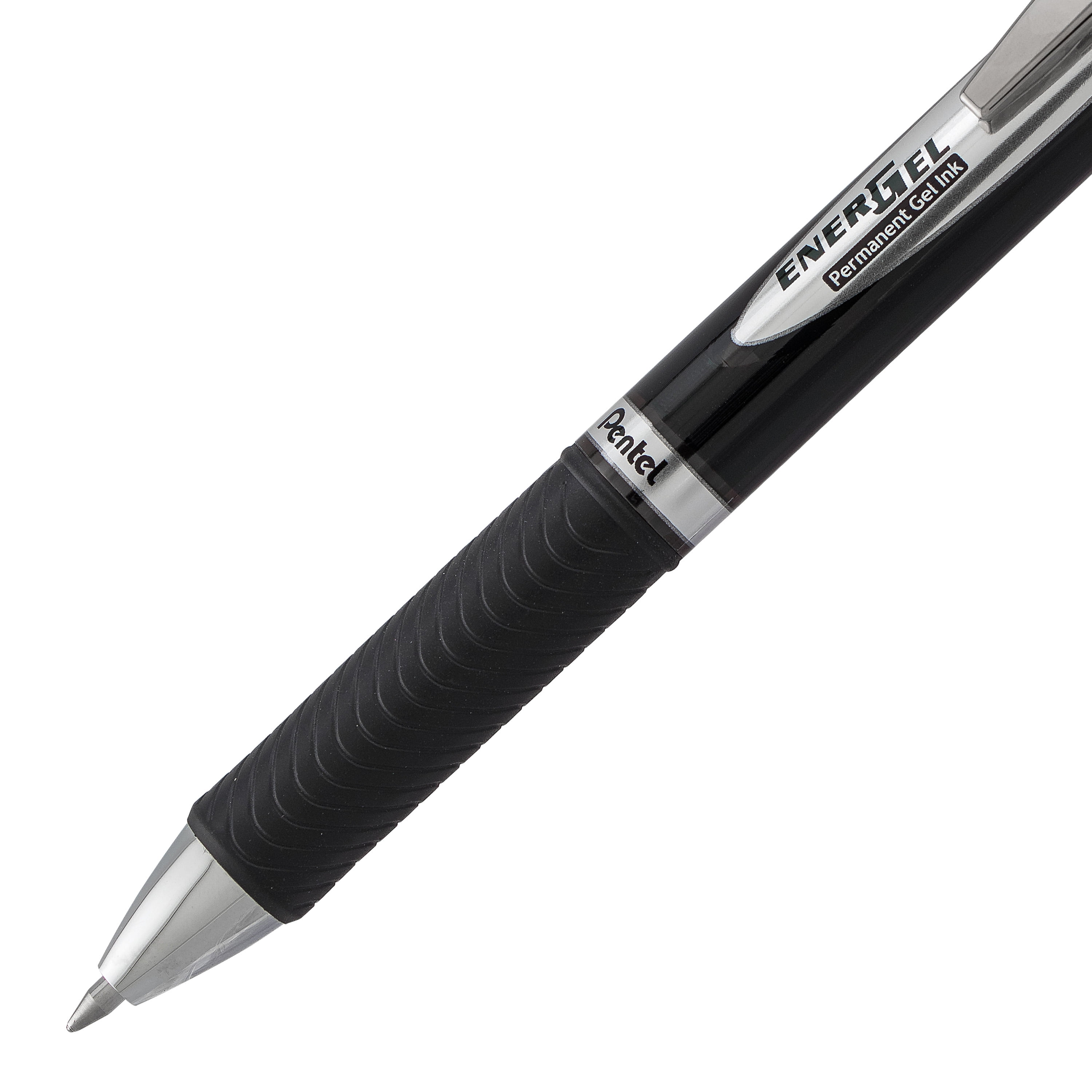 Pentel EnerGel PRO Permanent Gel Pen, (0.7mm) Medium Line, Black Ink, 2-Pk  