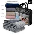 thumbnail image 2 of Cozy Tyme Davu Weighted Blanket - 20 Pound Quilted Cover 60"x 80" Grey, 2 of 10