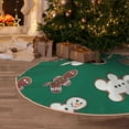thumbnail image 5 of Sikiie Gingerbread Snowman Cookies Nativity Christmas Tree Skirt, Jesus Christian Winter Holiday Tree Mat Decoration(30-48IN)30", 5 of 6