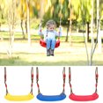thumbnail image 1 of HOTBEST Trapeze Swing Seat, Replacement Single Swing Seat, Adjustable Ropes Plastic Bench Tree Hanging Swing For Children Garden Playground Backyard Outdoor 220lbs/100kg for 3-10 Years Kids Children, 1 of 9