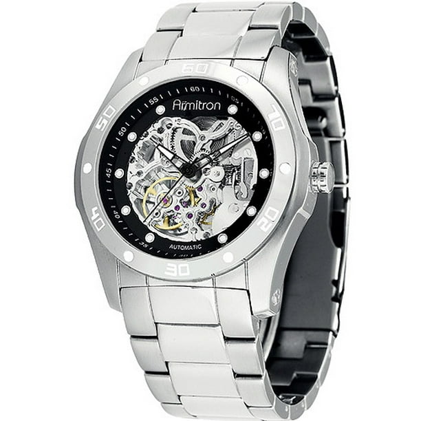 Armitron Men's Stainless Steel Automatic Skeleton Watch