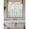 thumbnail image 4 of Summer Botanical 2 Panel Kitchen Curtains for Windows, Green Tropical Palm Leaves Watercolor Bathroom Privacy Curtain, Home Décor Window Treatment for Bedroom/Living Room 55"x45", 4 of 6